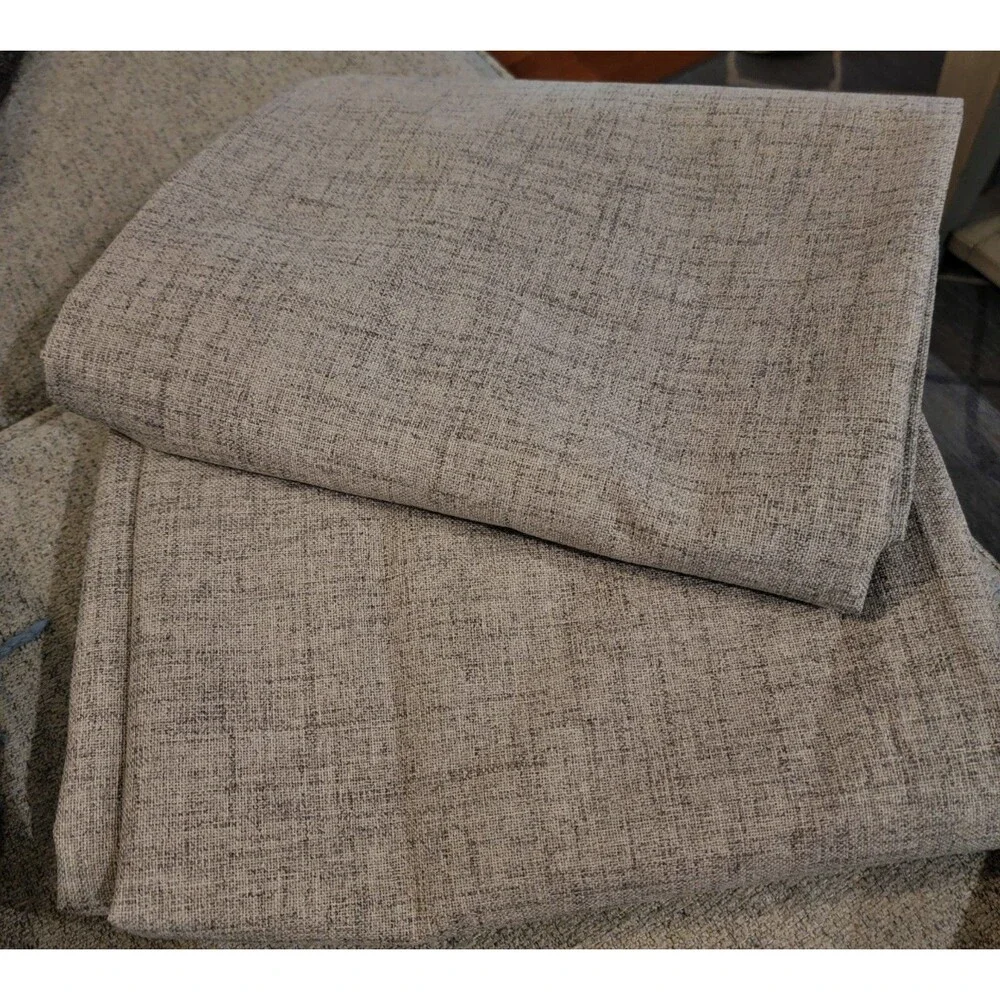 Joydeco Blackout Curtains 84 x 52, 2 Panels, Linen, Rod Pocket New w/o Orig Pkg